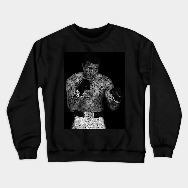 Muhammad Ali or Cassius Clay with names, sport and category - 03 Crewneck Sweatshirt by SPJE Illustration Photography